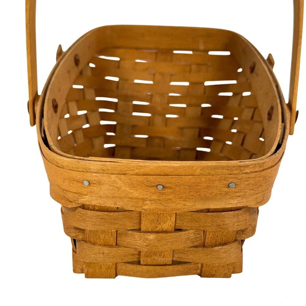 Longaberger Vintage 1990 Medium Vegetable‎ Basket 2 Swing Handles New Liner